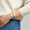 Swatch Quartz Movement 30M Water Resistant Casual Watch 34Mm White Dial Bio-Based Material Case Silicone Strap Women watches SO28Z116
