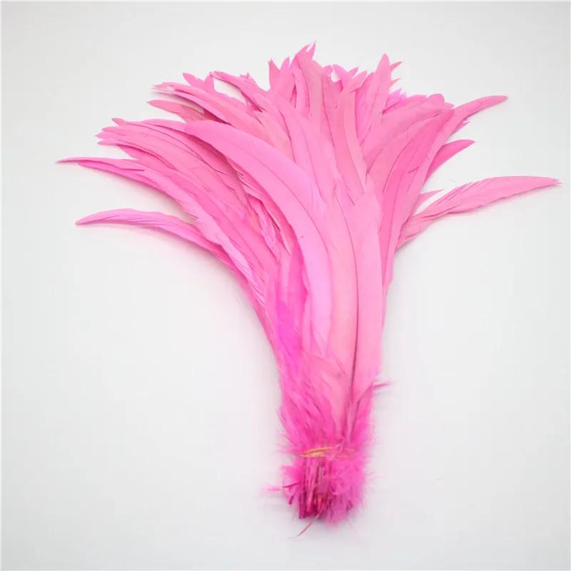 Beatiful 50Pcs Natural Cock Tail Feathers 25-40Cm / 10-16Inch Clothing Decoration Stage Performance Rooster Tail Feathers Plume