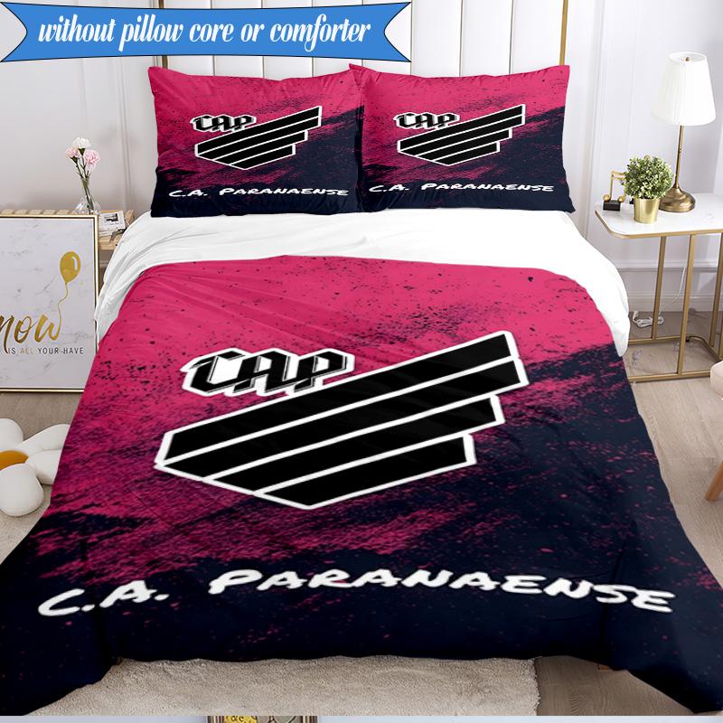 3PCS Athletico Paranaense Printed Soft Bedding Set,Including 1pc Duvet Cover And 2pcs Pillowcases Perfect for Bedroom, Dormitory, Fan Gift