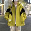 Men's Spring and Autumn New Loose Heavy Fatty Plus Fatty Plus Hooded Casual Jacket