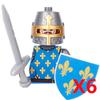 MOC Medieval Knight Castle Figures Building Blocks Weapon Wolf Swordsmen Guard Bow Arrow Shield Flags Warhorse Toys Gifts S002