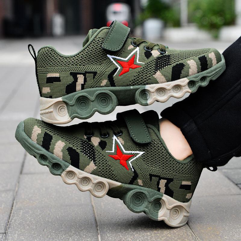 

Детские военные тренировочные туфли для летнего лагеря, камуфляжные туфли для мальчиков, обувь для мальчиков, весна 2025, новая обувь для выступлений, студенческая тренировочная обувь 40