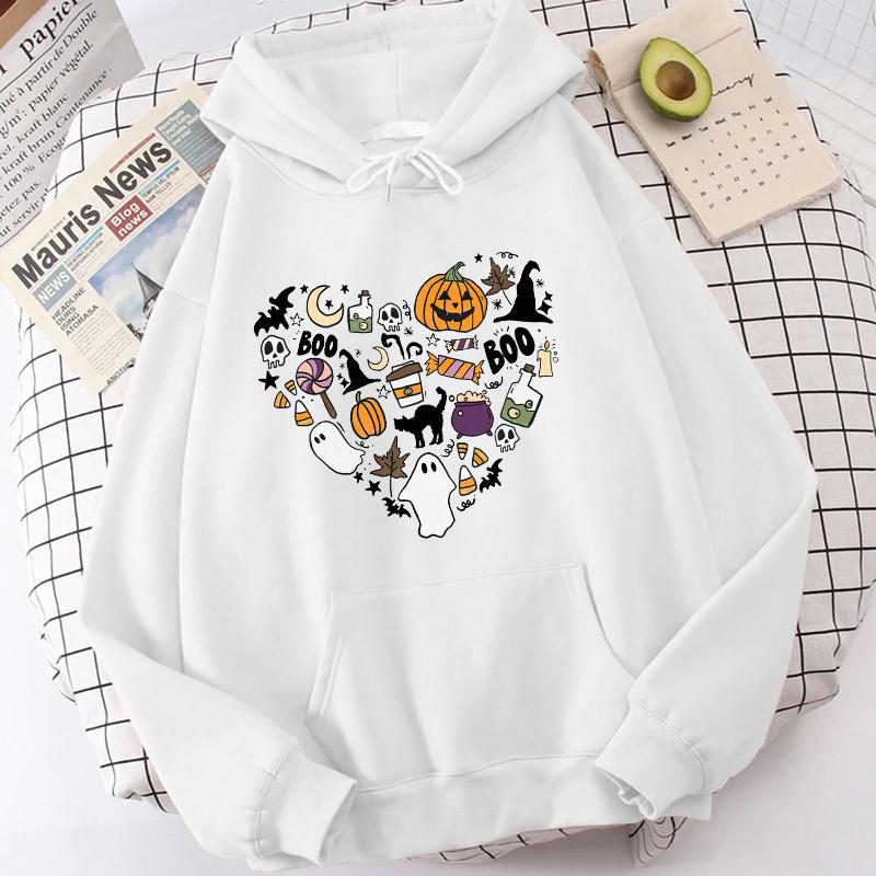 Halloween Boo Kürbis Liebe Hoodie Herren Damen Hoodie Cosplay Kleidung Streetwear Pullover Große Größen Sweatshirt Tops