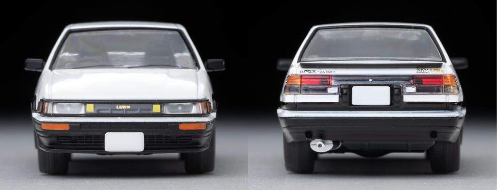 TOMYTEC Tomica Limited Vintage Neo 1/64 LV-N304c Toyota Corolla Levin 2-door GT-APEX 1985 Model White/Black (Finished Product)
