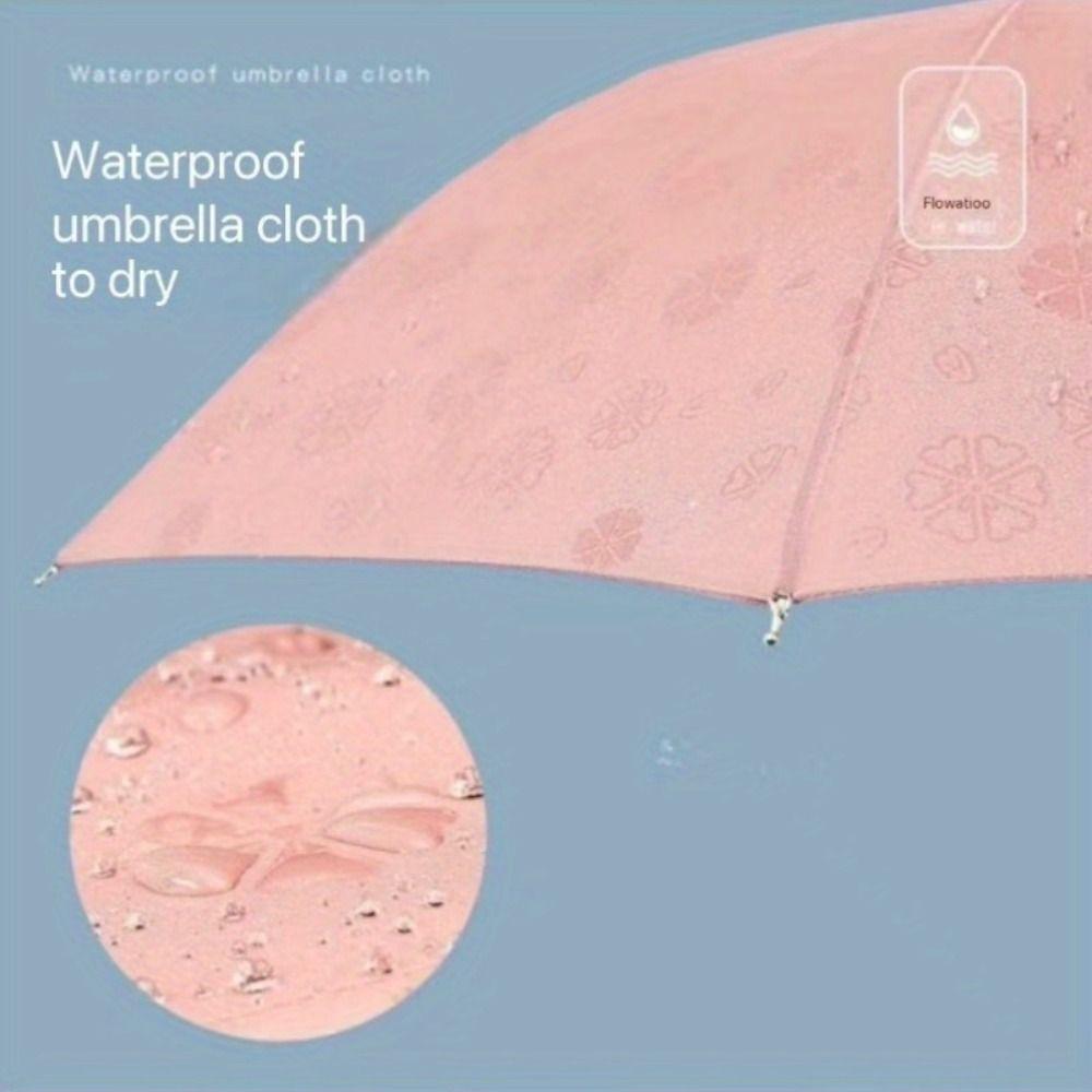 Dual Use Sun Umbrella UV Protection Folding Rain Umbrella Compact Women's Parasol  Rain
