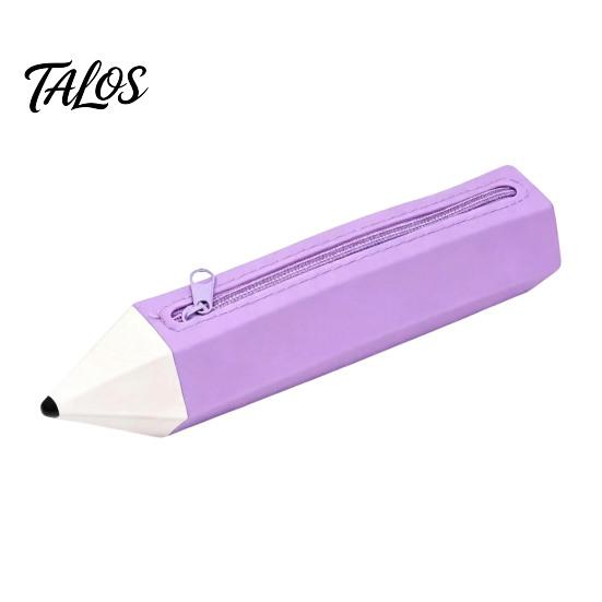 Durable Pencil Bag Students Silicone Case with Zipper, Waterproof Shaped Large Capacity Organizer Stationery Pouch, for Pens, Erasers, Rulers