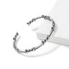 Vintage Twisted Knotted Twisted Thorn Opening Bracelet Stainless Steel Simple Design Trendy Party Jewelry Gift