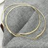 Punk Einfache Runde Kreis Halskette Gold Böhmischen Modeschmuck Übertreibung Metall Hoop Verstellbare Halsketten für Frauen