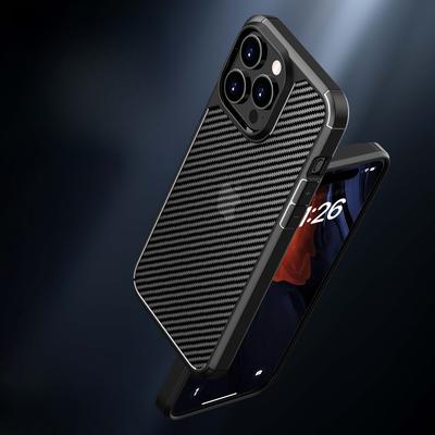 Applicable To IPhone16Pro Mobile Phone Case Carbon Fiber Apple 15 Protective Case Airbag Anti-fall Hard Case