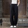 2026 Spring/Summer Women's Cotton Linen Slimming Lantern Pants - Sand Washed Loose Fit.