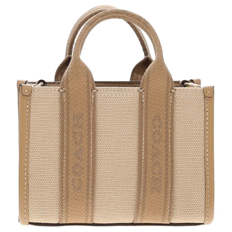 

Coach Smith 17 Removable Shoulder Strap Fabric And Cowhide Tote Bag Shopping Handbag Small Women tote bags Deep-Natural Mixed-Colors CAQ02-IMLG6 Basic Set (Bag+Dust Bag)