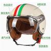 Retro Open Face 3/4 Motorcycle Motorbike Helmets Vintage Chopper Capacete De Moto Bike Cascos Scooter With For Men Women DOT