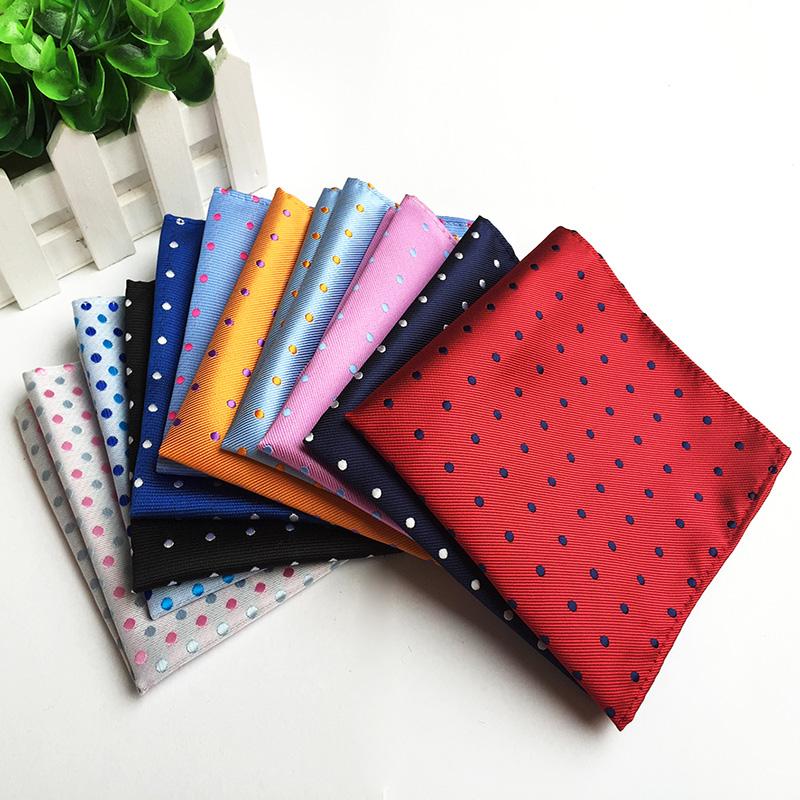 Men's Wedding Party Formal Dot Jacquard Pocket Square Handkerchief