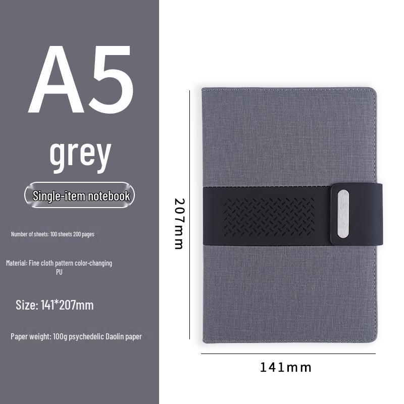 Custom Vintage Soft Leather Notebook with Buckle - A5/B5 Business Meeting Record Book with Logo Printing