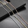 Simple Chain Necklace for Women Gold Water-wave Snake Box Chain Clavicle Choker Jewelry on The Neck C002