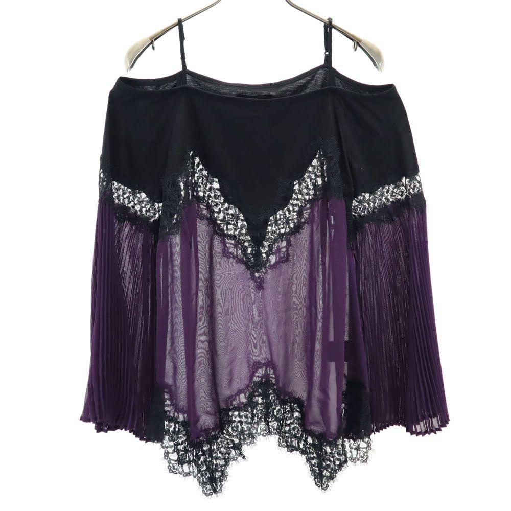 

AULA сделано в Японии гонка Длинный рукав Открытое плечо Вырез Черный x фиолетовый Женский Б/у