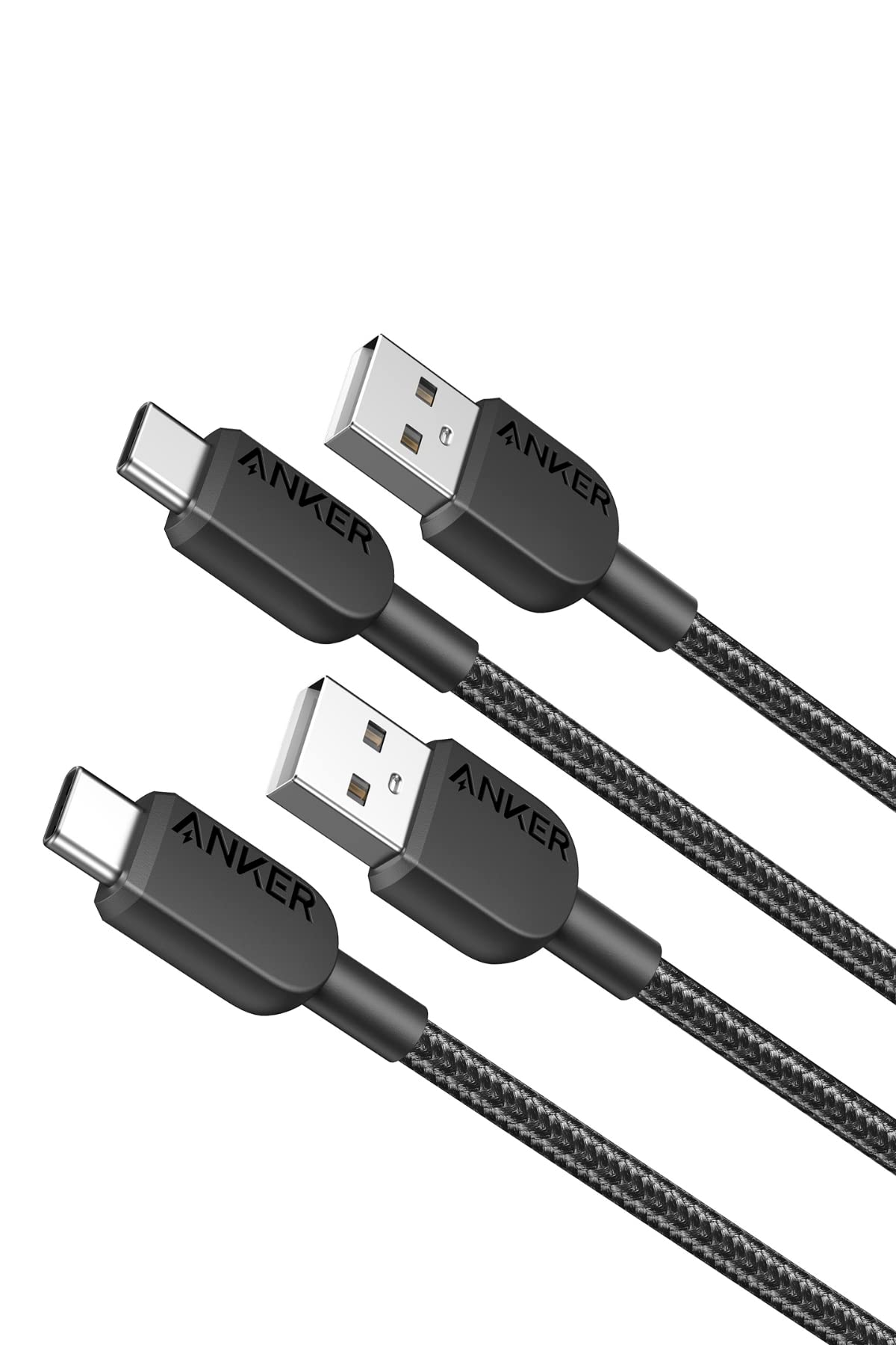 

of Anker 310 Heavy Duty Nylon Cable USB Full Speed Charging Compatible with iPhone 15 Galaxy LG Android Set of [Set 2] USB-C & USB-A 2.0 (0.9m 2)