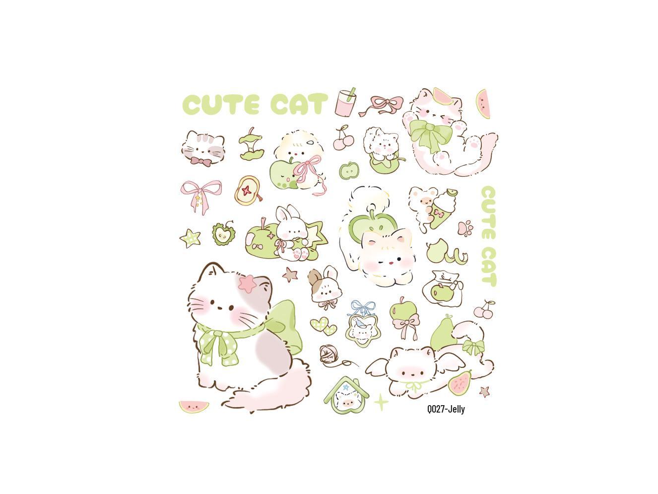 

Cute Japanese Cat Stickers for DIY Projects: Phone, Journal, Planner & Water Bottle Decals Exquisite individual packaging【7.2*9.3cm】