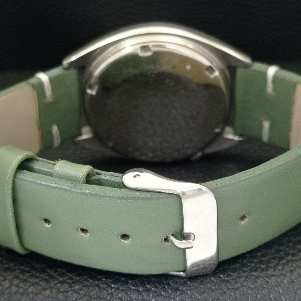 VINTAGE SEIKO 5 AUTOMATIC 6309A JAPAN MENS GREEN COLOR DIAL WATCH A701507-5 R206b-a701507