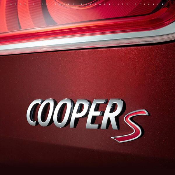 Car Rear Trunk 3D Sticker COOPER S Letters Logo Emblem Badge Sticker Decal