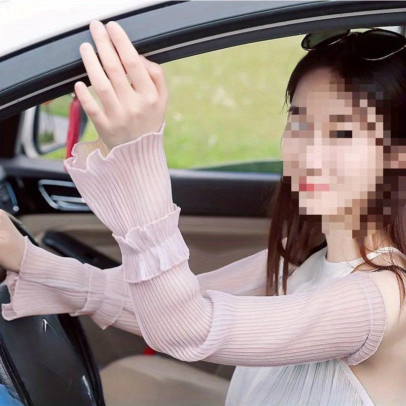 Sun-protective Sleeve Soft Silk Gloves Long Mittens Breathable Sunscreen Sleeves Summer Women Clothes Accessories Arm Warmer