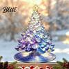 Stained Glass Decorative Decals Style Christmas Tree Static Window Cling Gradient Starry Sky Easy Apply Seasonal Murals Xmas Sticker Reusable