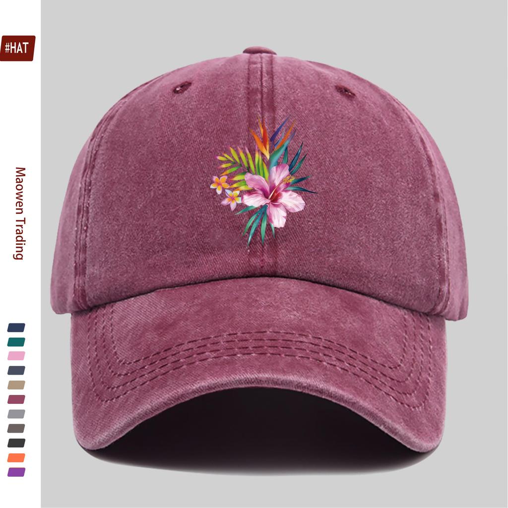 Pc Flower Pattern Printed Baseball Cap Trucker Papa Hat Comfortable and Lightweight Headwear Adjustable Strap Papa Hat Casu