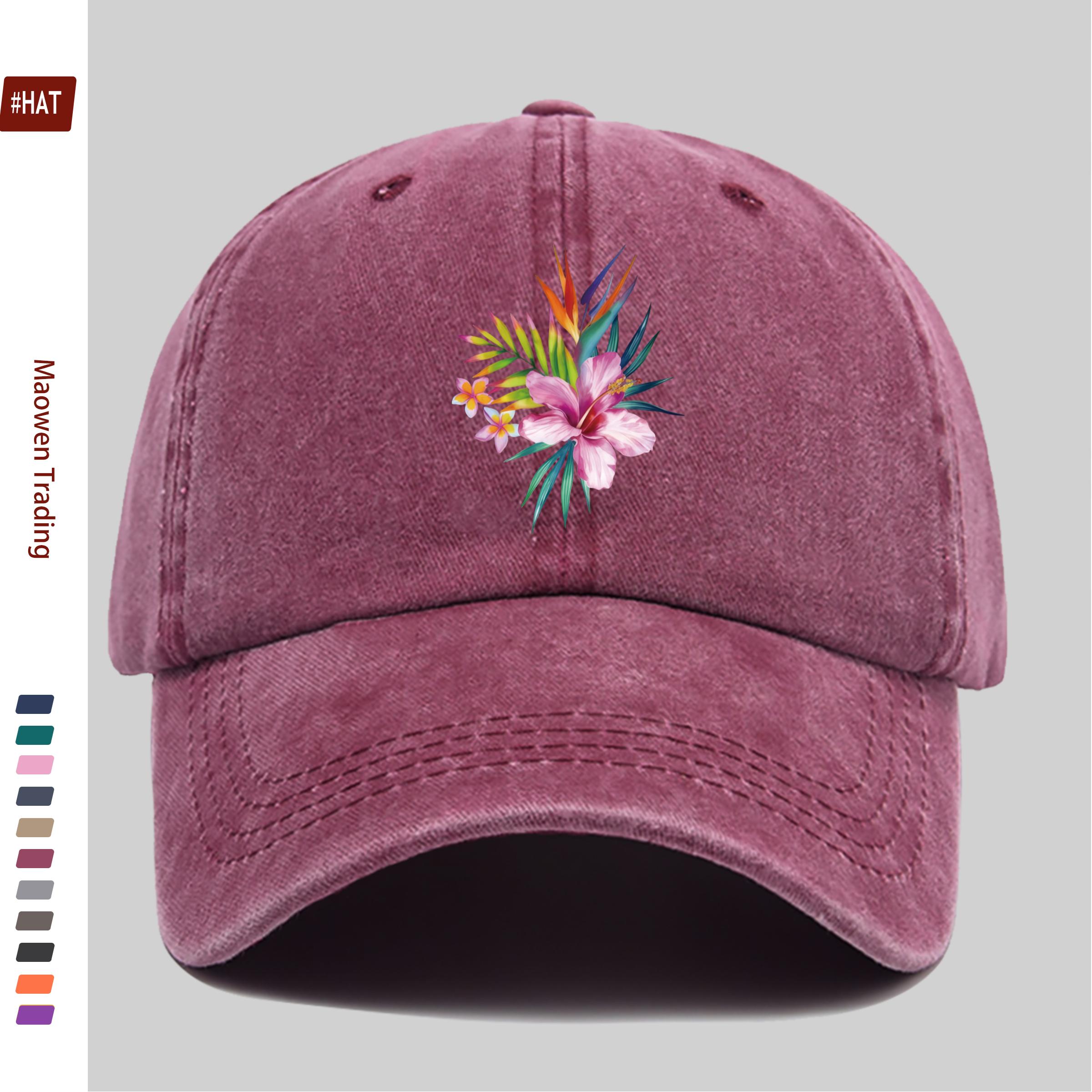 pc Flower Pattern Printed Baseball Cap Trucker Papa Hat Comfortable and Lightweight Headwear Adjustable Strap Papa Hat Casu 1pc