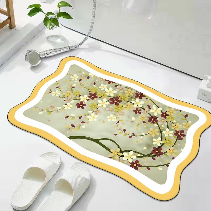 Diatom mud household non-slip bathroom kitchen door mat new bathroom absorbent floor mat