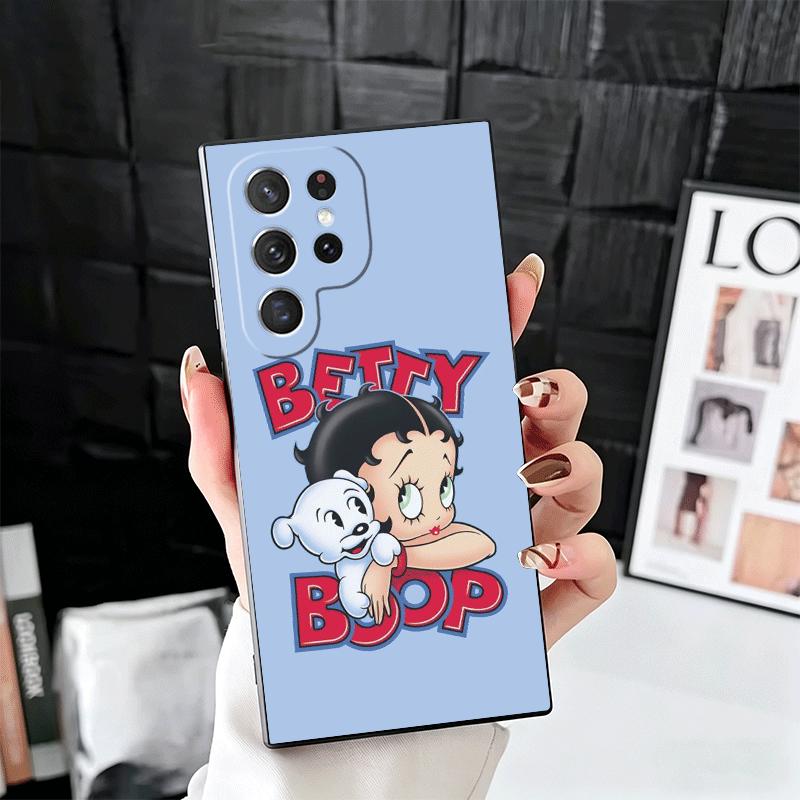 

B-Bettys B-Boops Girl Soft Phone Case for Samsung Galaxy S26 S25 Edge S24 Ultra S23 Plus S22 S21 FE S20 Black Cover Back Shell Samsung S25 Edge