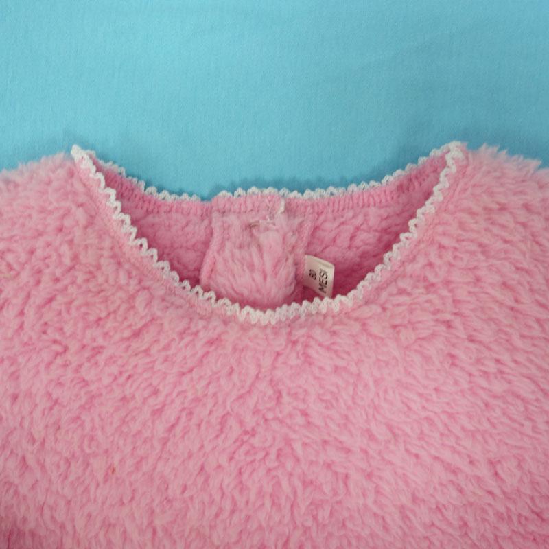 Girls Long Sleeve Coral Fleece Suit Christmas Autumn Winter Girls Coral Fleece Knit Inside + Outside Two Piece Set