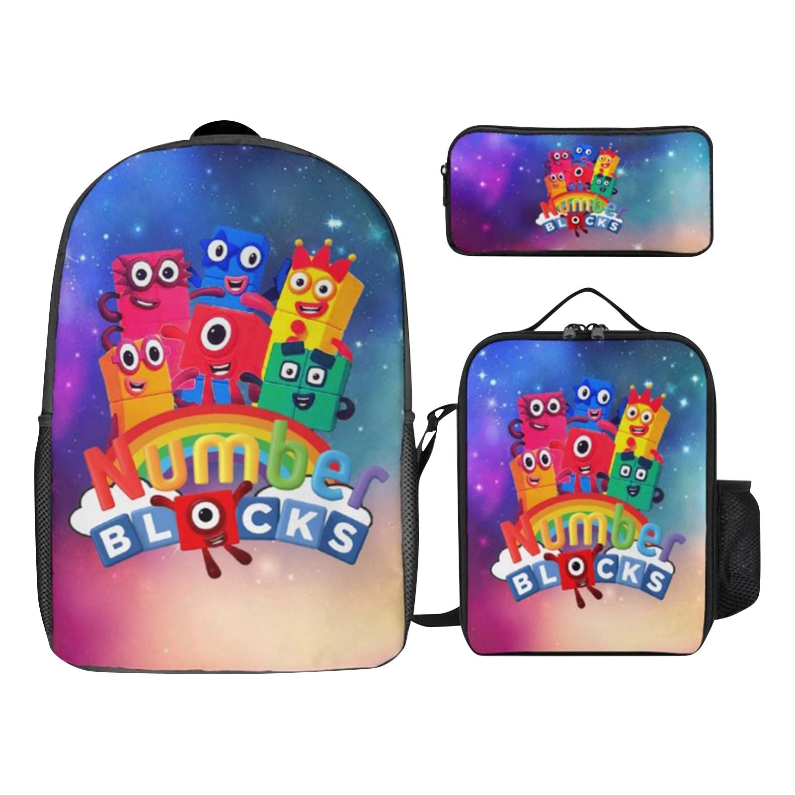 

Набор из 3 предметов: рюкзак, сумка для ланча, пенал, вместительный рюкзак для книг с ланч-боксом, пеналом, для работы, путешествий One Size