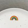 Geometric Arc Colorful Rainbow Stripe Creative Brooch for Women Brooches Pin Badges Alloy Backpack Icons Girls Jewelry Gift