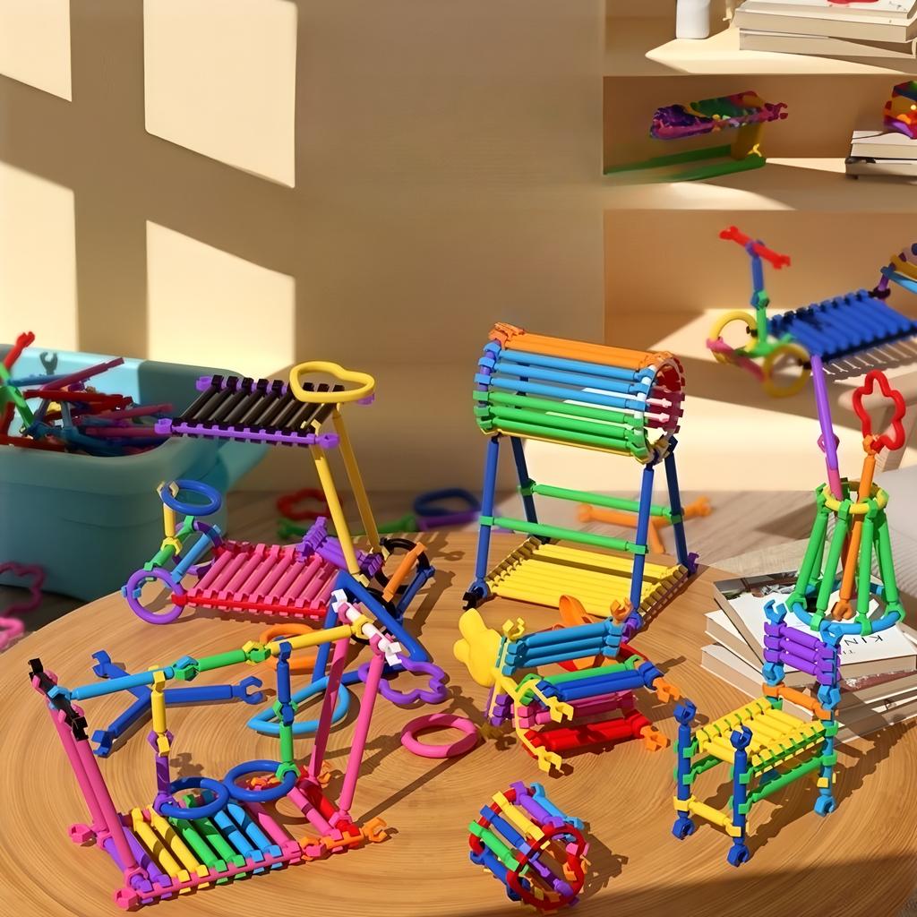 Colorful Assembly Smart Stick Puzzle Toys, 3D Puzzle Assembly Sticks, Children's Educational Toys DIY Gifts