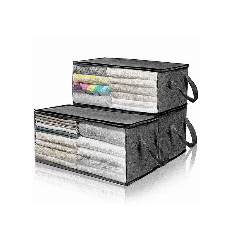 Eco-Friendly Foldable Quilt Storage Bag with Large Clear Window & Long Handle
