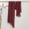 Monochrome Thin Scarf Women'S Sunscreen Shawl Solid Color Simple Imitation Cotton And Linen Silk Scarf High-End Yarn
