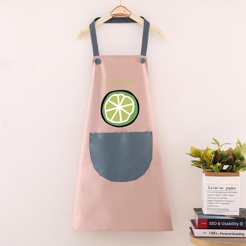 

Waterproof And Oil Resistant Apron Approximately 71 * 67cm Kitchen Apron Apron Set Pvc For Cooking Baking Grilling рожевий