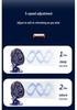 USB Rechargeable Clip-On Fan with Speed Display - 360° Rotating Portable Mini Desk Fan