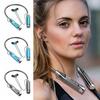 LED Digital Display Neckband Headphones Neck-mounted Sports Headsets  Sports