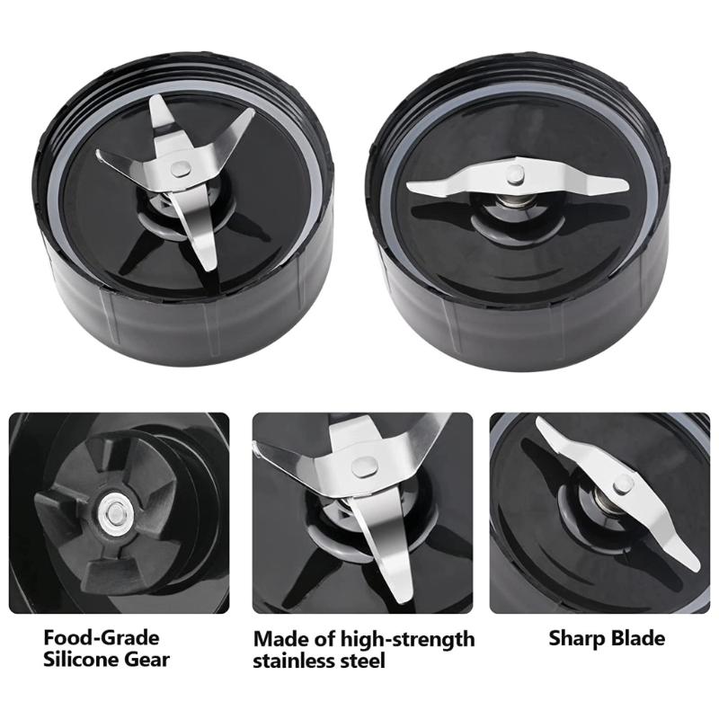 Blender Blade Mixer Blade Set Blender Replacement Parts Sealing Gaskets for Magic 250W MB1001/MB1001B/MBR-1701 Blender