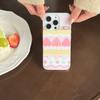 Sweet Cute Girl Series Lace Bowknot Cream Strawberry Cake Stars Shock Proof Phone Cover Case for iPhone 17 16 15 14 Pro Max