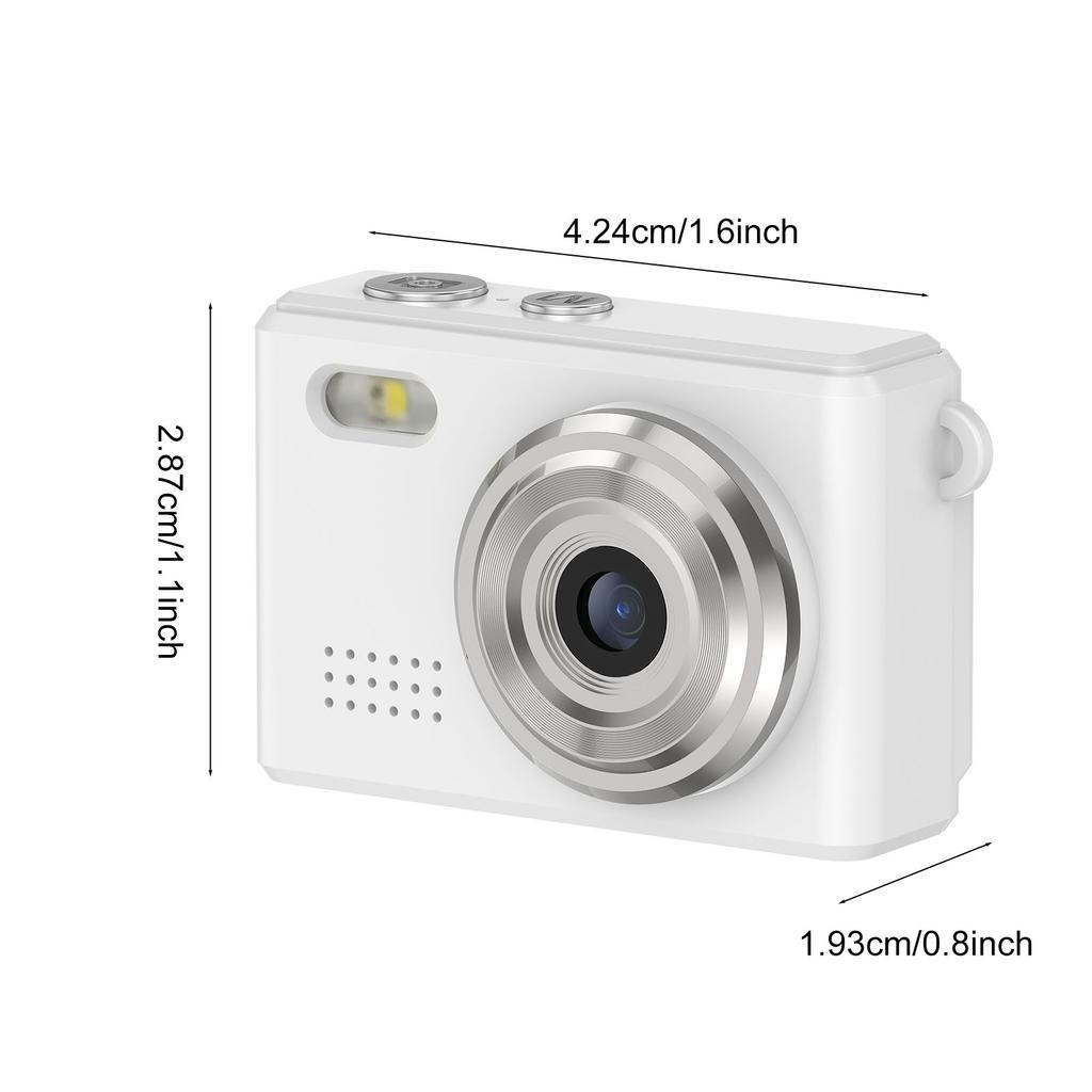 Digital Camera Keychain Camera 1080P HD Video 12MP Photo Portable LED Display 6 Filters Support for Travel Study