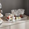 Household Rectangular Storage Tray Cup Water Cup Storage Tea Tray Light Luxury High-End High Aesthetic Tea Set Home Decoration