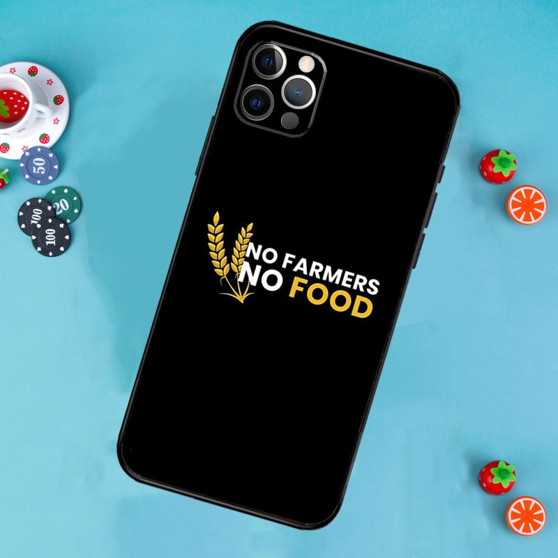 No Farmers No Food Phone Case For iPhone 17 Air 14 16 15 11 12 13 Pro Max 12 13 Mini 15 16 Plus 16e Cover Funda