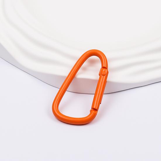 2 Stück Karabinerfederverschluss Leichter Legierungs-Schlüsselanhängerclip Einfacher Einhand-D-förmiger Haken Outdoor-Reisebeutel-Anhänger DIY-Schmuckzubehör