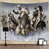 Tapestry Anime Background with a Medieval Knight Poster