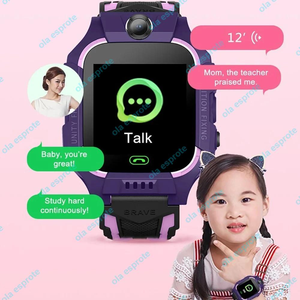 New Q19 Kids Smart Watch 2g Sim Card Smartwatch for Children Sos Call Phone Camera Voice Chat Po Boy Girl Gifts Color Screen