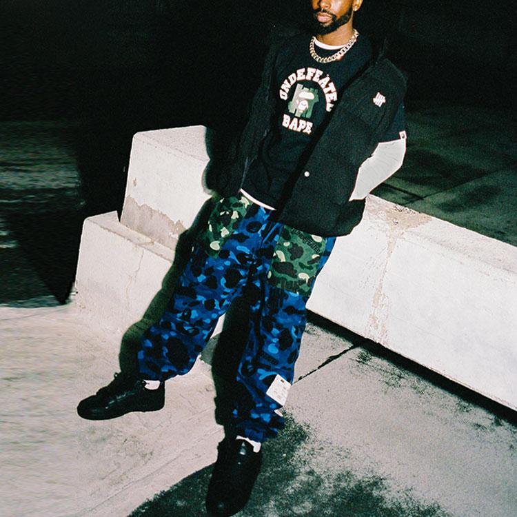 UNDEFEATED X A BATHING APE Knitted Sweatpants Unisex Moderate Cuffed Pants UI2BGKP01M