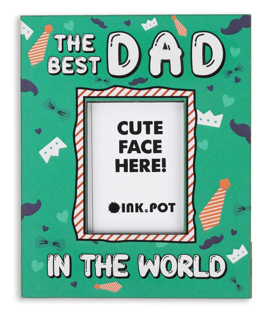 Inkdotpot Best Dad In The World Photo Magnet Frame For Refrigerator -10 X 8
