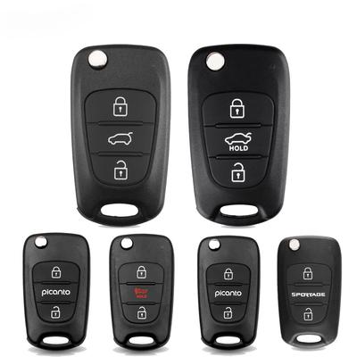 KIA Rio 3 Picanto Soul Ceed Cerato Sportage K2 K3 K5 3 nupuga kokkuklapitava ja kokkupandava kaugjuhtimispuldi auto auto võtmekesta toorikute ümbrisele